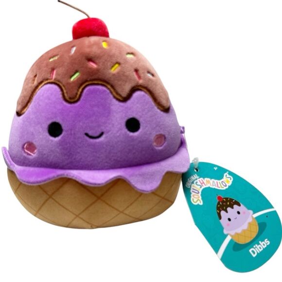 Squishmallows Dibbs the Ice Cream 5" Soft Food Plush NWT - Picture 3 of 4